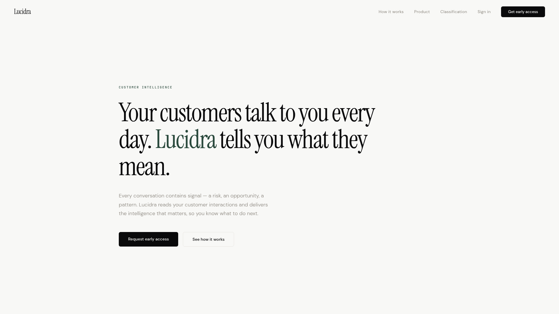 Lucidra application screenshot